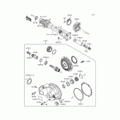 Схема узла: Приводной вал/шестерня ведомого вала для Kawasaki ZG1200 Voyager XII