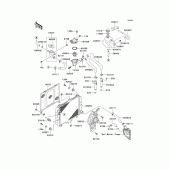 Схема вузла: Радіатор (1/2) для Kawasaki EX500 GPZ500S