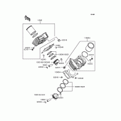 Схема вузла: Циліндр & Поршень для Kawasaki VN250 Eliminator 250V