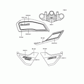 Схема вузла: Наклейки (ZR400-F7; Silver) для Kawasaki ZR400 ZRX-II