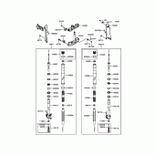 Схема вузла: Вилка передньої осі для Kawasaki KLX250 KLX250