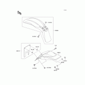 Схема узла: Fenders(a1/a2) для Kawasaki KLX110 KLX110