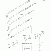 Схема вузла: Троси для Kawasaki KL650 KLR650