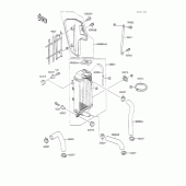 Схема узла: Радиатор для Kawasaki KX100