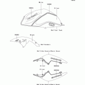 Схема вузла: Decals(white/silver)(c9f) для Kawasaki ZR1000 Z1000 ABS