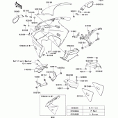 Схема узла: Облицовочные элементы для Kawasaki ZX636 Ninja ZX-6R