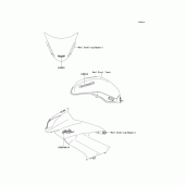 Схема вузла: Наклейки (Зелений; CBF) для Kawasaki EX400 Ninja 400R