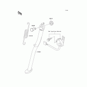 Схема вузла: Підставка для Kawasaki KL250 KL250 Super Sherpa