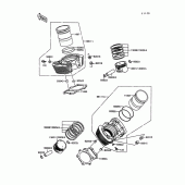 Схема вузла: Циліндр & Поршень для Kawasaki VN1500 Vulcan 1500L