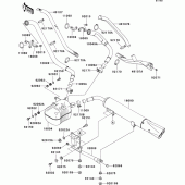 Схема вузла: Вихлопна система для Kawasaki VN1500 VN1500 Drifter