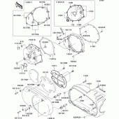 Схема вузла: Left engine cover(s) для Kawasaki VN1500 VN1500 Classic Tourer Fi