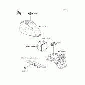 Схема вузла: Інформаційні наклейки для Kawasaki ZR400 ZRX
