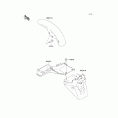Схема вузла: Fender для Kawasaki ZR750 Zephyr