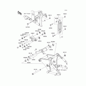 Схема узла: Подвеска/задний амортизатор для Kawasaki VN900 VN900 Classic