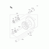 Схема вузла: Ступиця переднього колеса для Kawasaki EJ650 W650