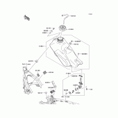 Схема узла: Топливный бак для Kawasaki KLX140 KLX140