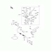 Схема узла: Передний тормозной цилиндр для Kawasaki KLE500
