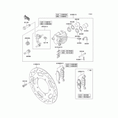 Схема вузла: Переднє гальмо для Kawasaki VN1600 Vulcan 1600 Classic