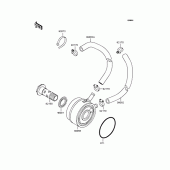 Схема узла: Масляный охладитель для Kawasaki ZX750 Ninja ZX-7RR