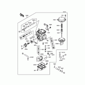 Схема узла: Карбюратор(CA) для Kawasaki KL650 KLR650