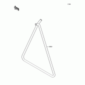 Схема вузла: Бічна підніжка для Kawasaki KX100