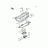 Схема вузла: Циліндр/поршень для Kawasaki EX400 Ninja 400R ABS