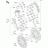 Схема узла: Передний тормоз для Kawasaki ZR1100 ZRX1100-II
