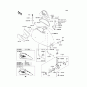 Схема вузла: Fuel tank(1/3) для Kawasaki VN800 Vulcan 800 Classic