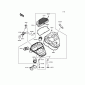 Схема узла: Воздушный фильтр для Kawasaki EX400 Ninja 400R ABS