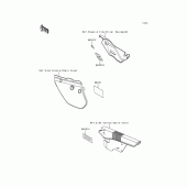 Схема вузла: Інформаційні наклейки для Kawasaki KMX125