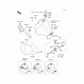 Схема узла: Топливный бак(1/2) для Kawasaki KL650 KL650 Tengal