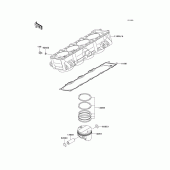 Схема узла: Цилиндр & Поршень для Kawasaki ZR750 Z750