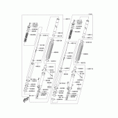 Схема узла: Вилка передней оси для Kawasaki KLX400 KLX400R