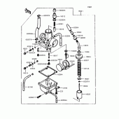 Схема вузла: Карбюратор для Kawasaki KMX80 KSR-II