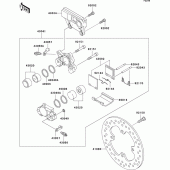 Схема вузла: Заднє гальмо (b1h/b2h) для Kawasaki ZX1200 Ninja ZX-12R