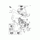 Схема узла: Топливный бак для Kawasaki BX250 NINJA 250SL