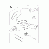 Схема узла: Ручки с подогревом (Опция) для Kawasaki ZX1000 Z1000SX