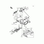 Схема узла: Выхлопная система для Kawasaki ER650 ER-6N