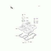 Схема вузла: Клапанна кришка Kawasaki EX500 GPZ500