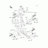 Схема вузла: Підніжки для Kawasaki ZX600 Ninja ZX-6R