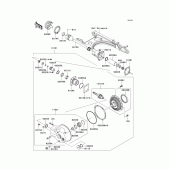 Схема вузла: Drive shaft/final gear(1/2) для Kawasaki VN1500 Vulcan 1500 Classic FI