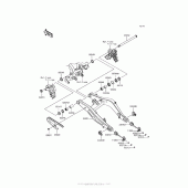 Схема узла: Задний рычаг (Маятник) для Kawasaki ER650 Z650