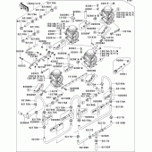 Схема вузла: Карбюратор(1/4) для Kawasaki ZX1100 ZZ-R1100