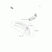 Схема узла: Переднее крыло для Kawasaki KLX125 D-Tracker