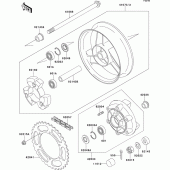 Схема узла: Ступица заднего колеса для Kawasaki ZX600 ZZ-R600