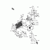 Схема узла: Радиатор для Kawasaki BX250 NINJA 250SL
