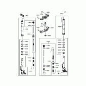 Схема узла: Вилка передней оси для Kawasaki ZR1000 Z1000 ABS