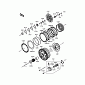 Схема вузла: Зчеплення для Kawasaki ZX1400 Ninja ZX-14R ABS