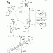 Схема вузла: Паливний бак(1/2) для Kawasaki EX500