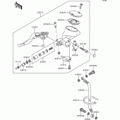 Схема вузла: Clutch master cylinder для Kawasaki VN1500 VN1500 Classic Tourer
